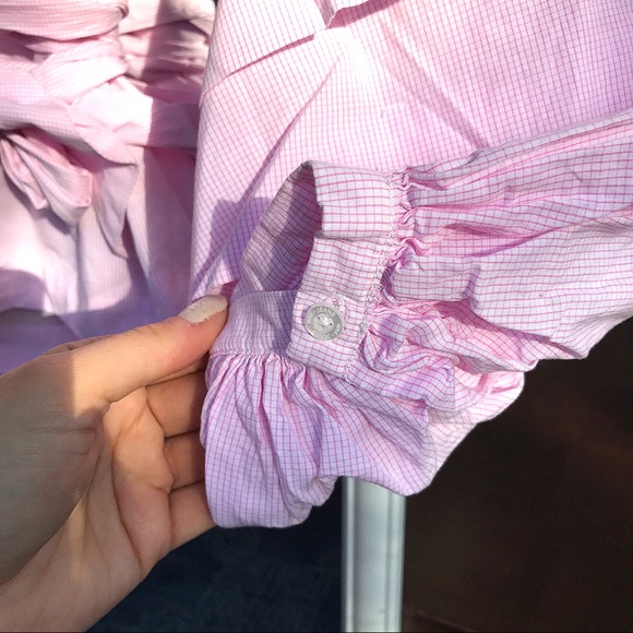 LAST ONE ‼️ S/S Pink Wrap Puffy Sleeve Blouse 👚 - Picture 5 of 8